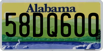 AL license plate 58DQ600