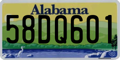 AL license plate 58DQ601