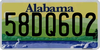 AL license plate 58DQ602