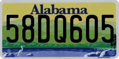AL license plate 58DQ605