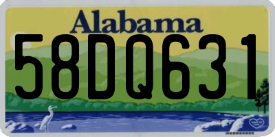 AL license plate 58DQ631