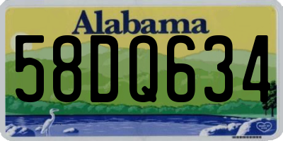 AL license plate 58DQ634