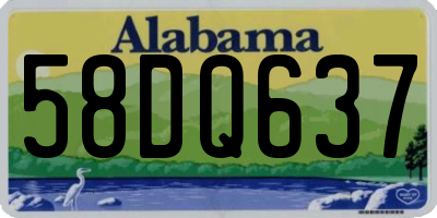 AL license plate 58DQ637