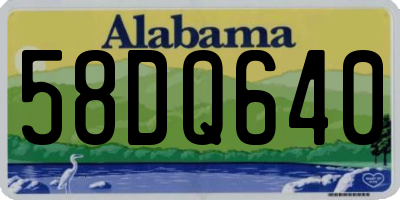 AL license plate 58DQ640
