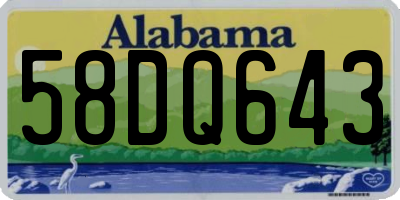 AL license plate 58DQ643