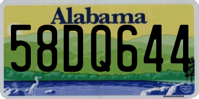 AL license plate 58DQ644