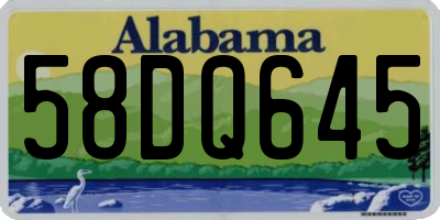 AL license plate 58DQ645