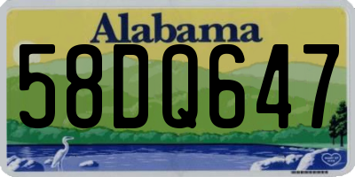 AL license plate 58DQ647