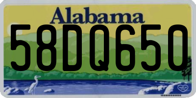 AL license plate 58DQ650