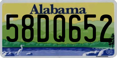 AL license plate 58DQ652