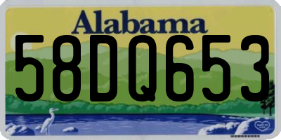 AL license plate 58DQ653