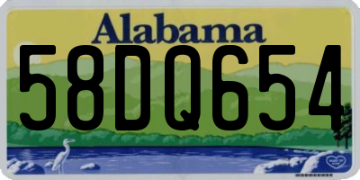 AL license plate 58DQ654