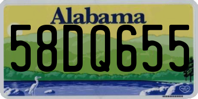 AL license plate 58DQ655