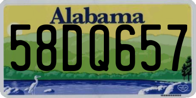 AL license plate 58DQ657