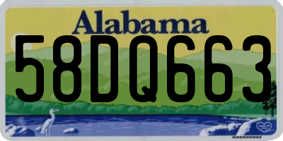 AL license plate 58DQ663