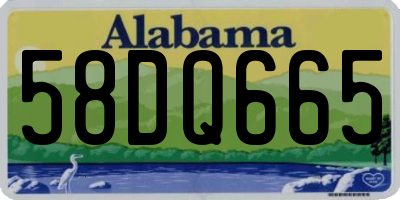 AL license plate 58DQ665