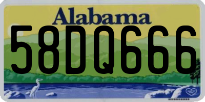 AL license plate 58DQ666