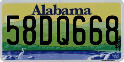 AL license plate 58DQ668