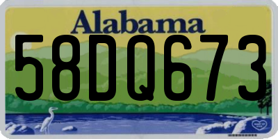 AL license plate 58DQ673