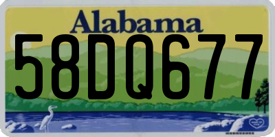 AL license plate 58DQ677