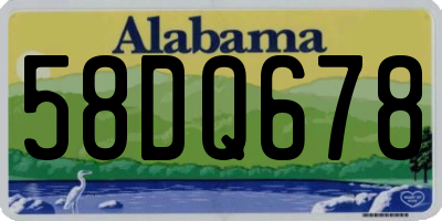 AL license plate 58DQ678