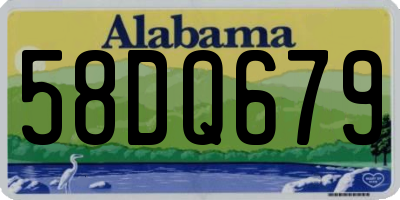 AL license plate 58DQ679