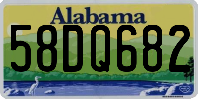 AL license plate 58DQ682