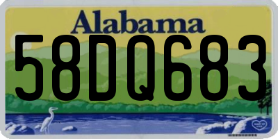 AL license plate 58DQ683