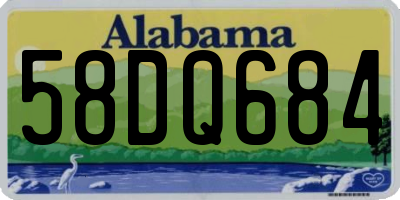 AL license plate 58DQ684