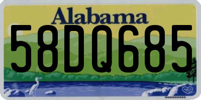 AL license plate 58DQ685