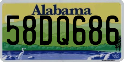 AL license plate 58DQ686