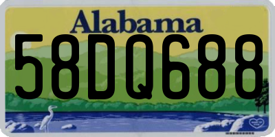 AL license plate 58DQ688