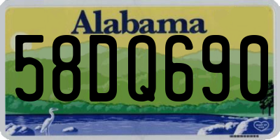 AL license plate 58DQ690