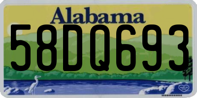 AL license plate 58DQ693