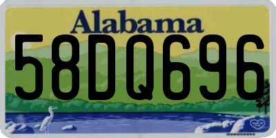 AL license plate 58DQ696