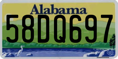 AL license plate 58DQ697
