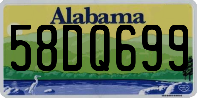 AL license plate 58DQ699