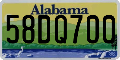 AL license plate 58DQ700