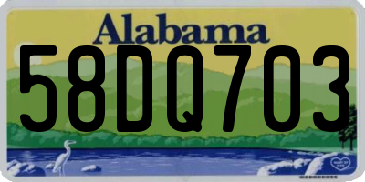 AL license plate 58DQ703