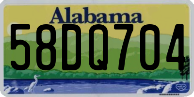 AL license plate 58DQ704