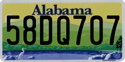AL license plate 58DQ707