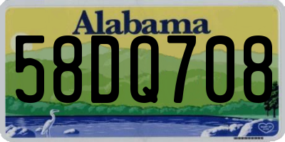 AL license plate 58DQ708
