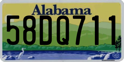 AL license plate 58DQ711