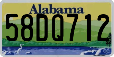 AL license plate 58DQ712