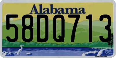 AL license plate 58DQ713