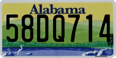 AL license plate 58DQ714