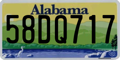 AL license plate 58DQ717
