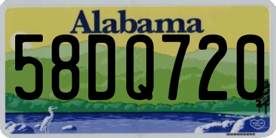 AL license plate 58DQ720