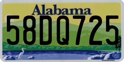 AL license plate 58DQ725