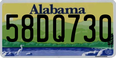 AL license plate 58DQ730